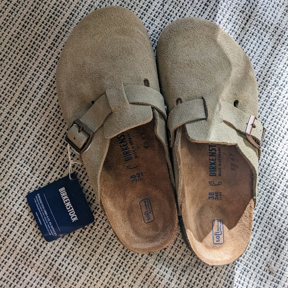 Birkenstock Boston Soft Footbed Clogs | taupe | size 38